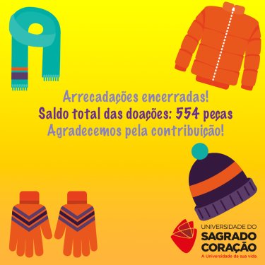USC encerra arrecada��es para a��o �Aquece Bauru� de 2019!