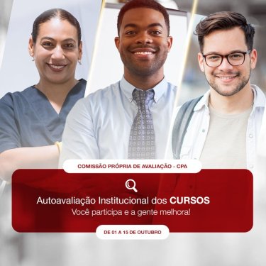 Período de autoavaliação dos cursos do UNISAGRADO