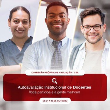 Período de Autoavaliação Institucional de docentes