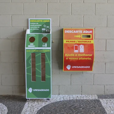 Novos pontos de descarte de medicamentos, pilhas e baterias no UNISAGRADO