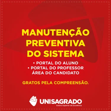 Sistemas do UNISAGRADO tero manuteno preventiva em janeiro: atente-se s datas!