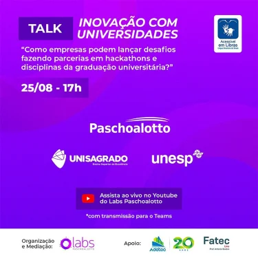 Talk do Labs da Paschoalotto conta com a presena do UNISAGRADO