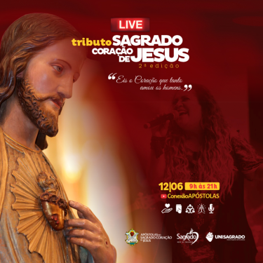 Live em celebração ao Sagrado Coração de Jesus será no dia 12 de junho