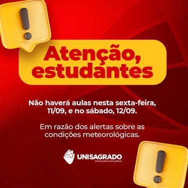Aulas suspensas: 11/09 e 12/09