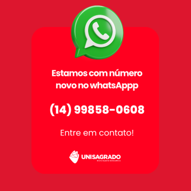 UNISAGRADO passa a atender com novo número de WhatsApp