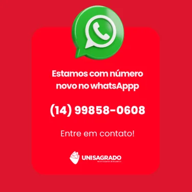 UNISAGRADO passa a atender com novo nmero de WhatsApp