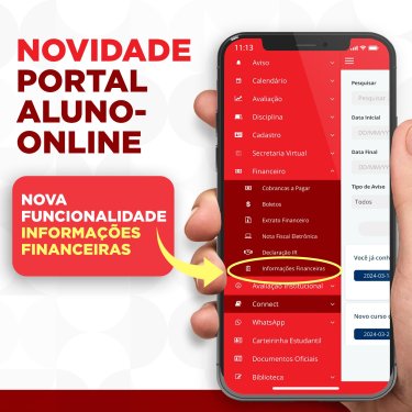 Novidade no Portal do Aluno