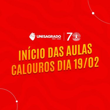 As aulas para calouros do UNISAGRADO começam na próxima segunda-feira