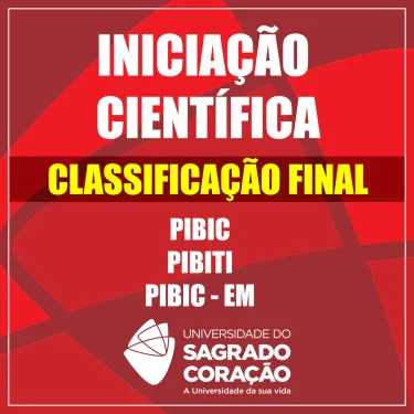 USC divulga classificao final dos aprovados na Iniciao Cientfica