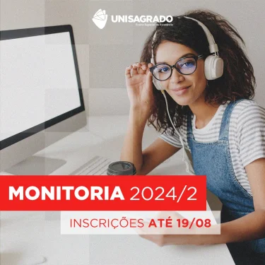 Inscries abertas para Monitorias do 2 semestre de 2024