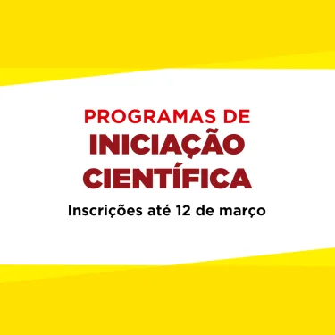 Inscries abertas para os Programas de Iniciao Cientfica