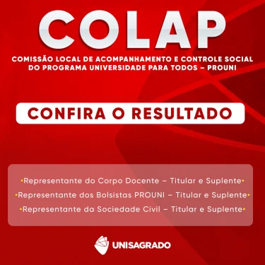 RESULTADO DA ELEIO COLAP  representao docente, discente e sociedade civil