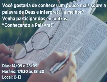 USC realiza encontro sobre a Bíblia