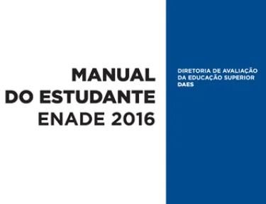 Manual do Estudante ENADE 2016 est disponvel no site