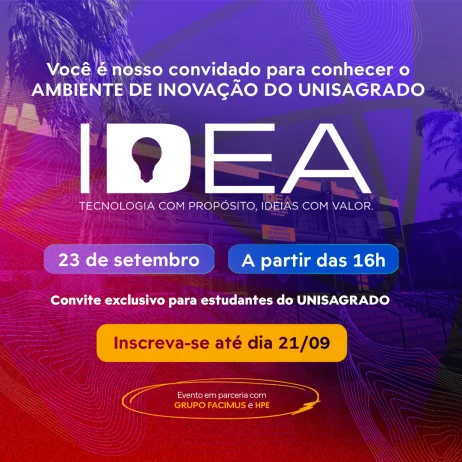 Apresenta��o do IDEA - HUB de Inova��o do UNISAGRADO