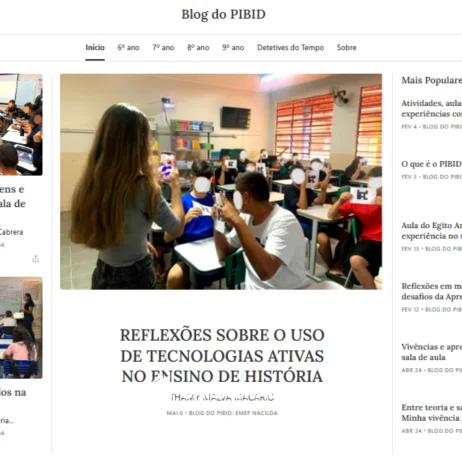 Blog do PIBID registra parceria entre UNISAGRADO e EMEF Nacilda de Campos e aproxima comunidade das a��es do programa