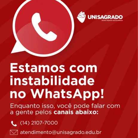 Aviso - Instabilidade no WhatsApp