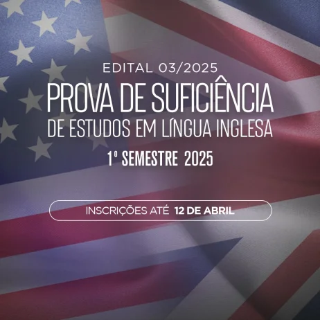 Inscrições abertas para a Prova de Suficiência de Estudos em Língua Inglesa