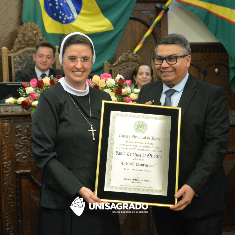 Reitora do UNISAGRADO durante o Ttulo de Cidad Bauruense 12/09