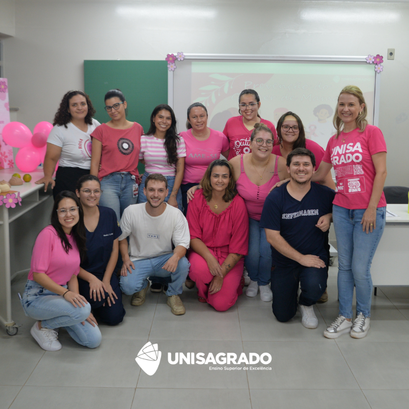 ENFERMAGEM - Outubro Rosa com as colaboradoras do UNISAGRADO 24/10